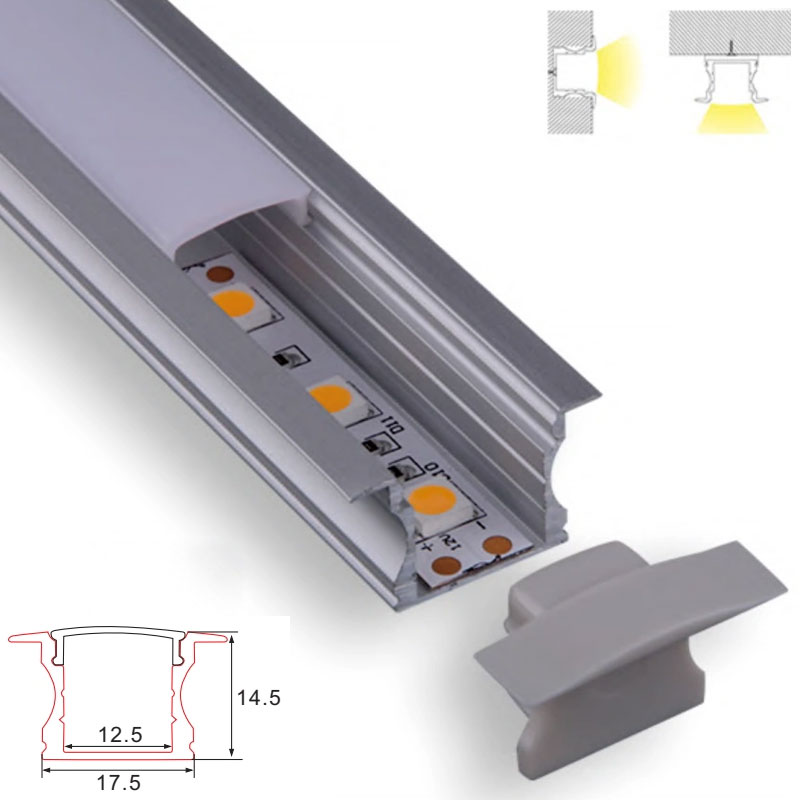 C010 Aluminum Channel - Surface - For Strips Up To 12mm - 1m / 2m