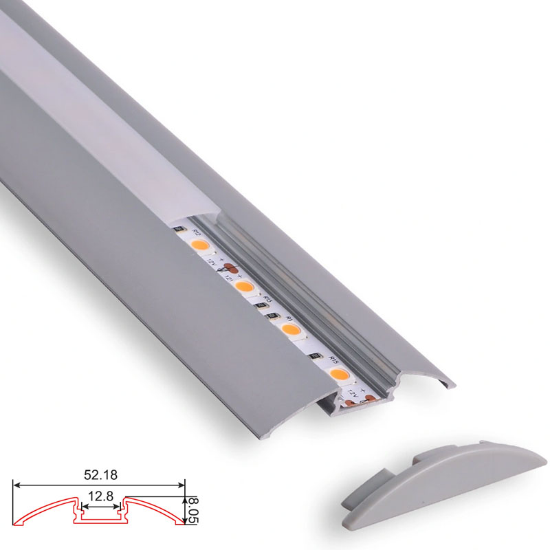 C028A LED Aluminum profile - Surface - For Strips Up To 12mm - 1m / 2m