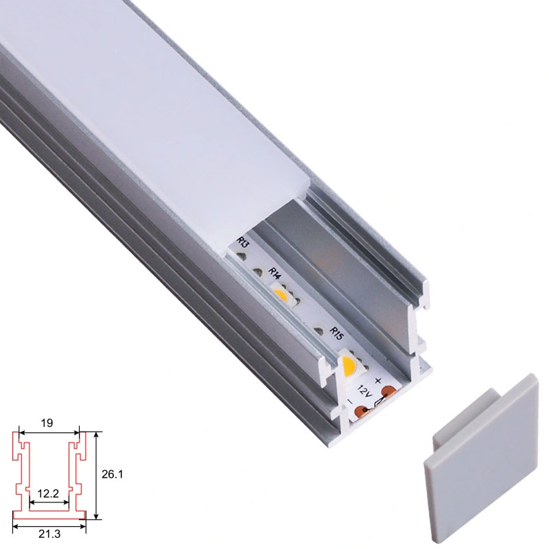 C034 Aluminum Channel - Corner - For Strips Up To 12mm - 1m / 2m