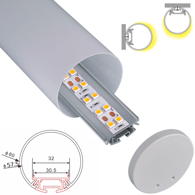 C071 LED Aluminum profile - Surface - For Strips Up To 30mm - 1m / 2m