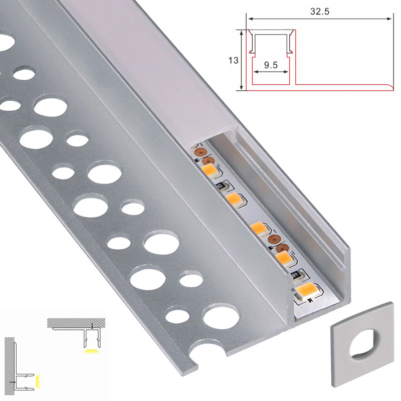 C094 LED Aluminum profile - Surface - For Strips Up To 8mm - 1m / 2m