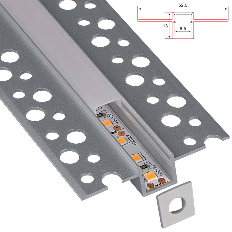 C096 LED Aluminum profile - Surface - For Strips Up To 8mm - 1m / 2m