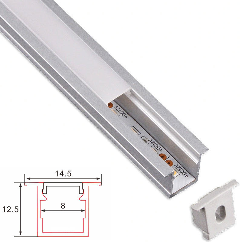 C102 Aluminum Channel - Surface - For Strips Up To 5mm - 1m / 2m