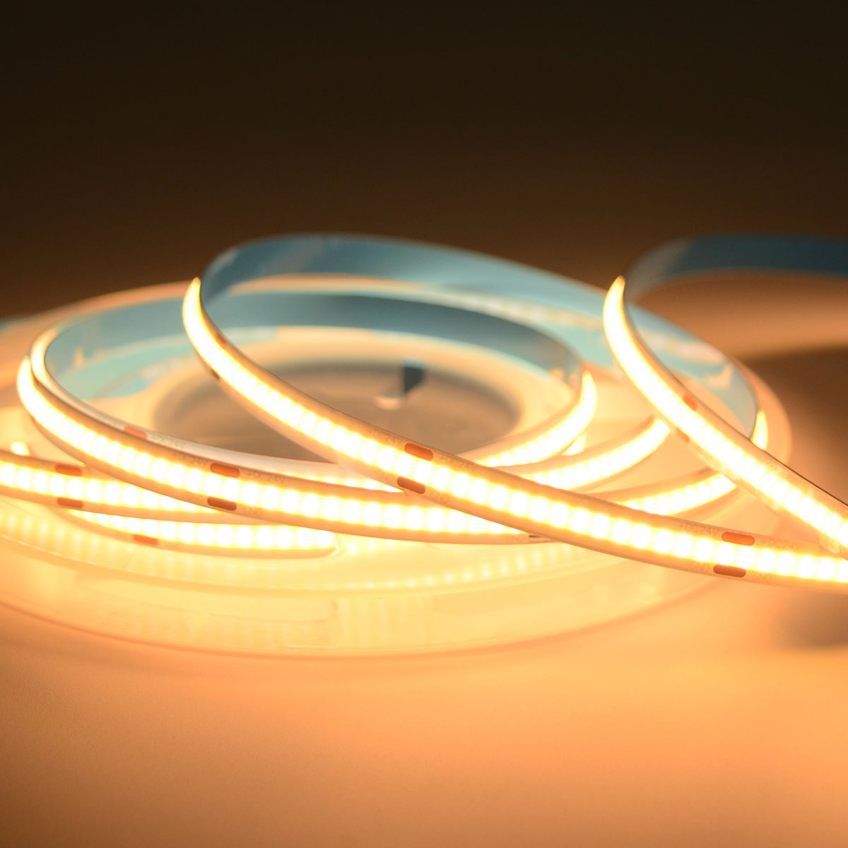 5m White COB LED Strip Light - COB Series LED Tape Light - High CRI - 12V / 24V - IP20