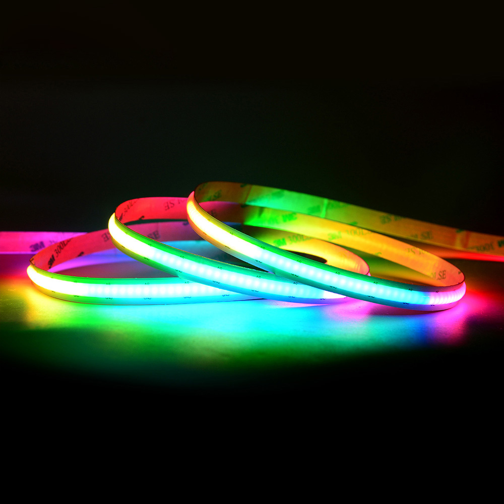 1m(3.28ft) Digital RGB COB LED Strip Light 332LEDs/m - Highest Density Addressable Color-Chasing LED Tape Light - 5V - IP20