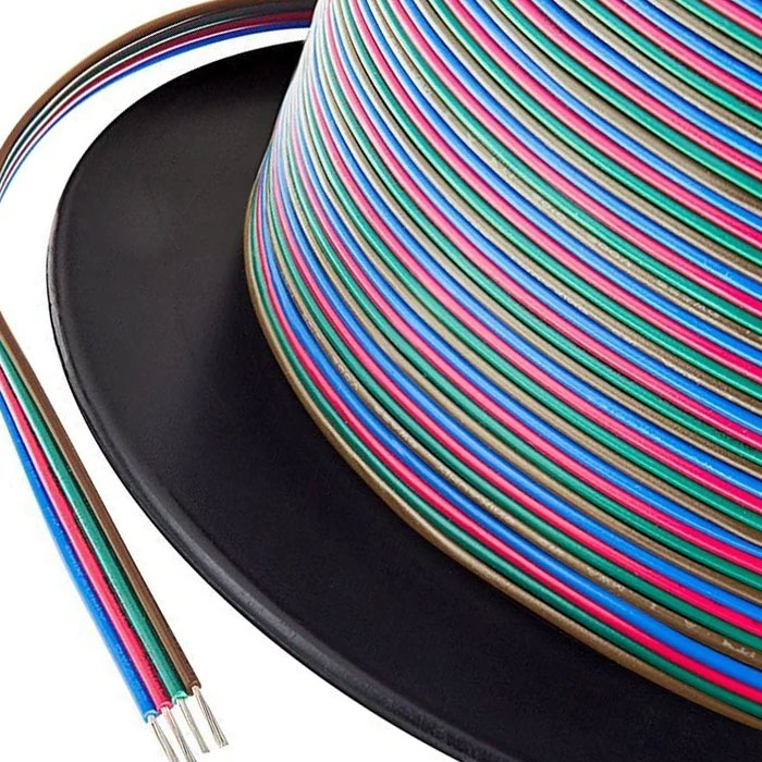 22 Gauge Wire - Four Conductor RGB Power Wire - Per Foot