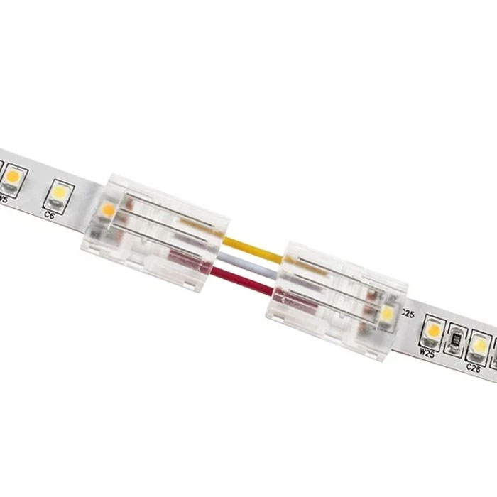 Solderless Clamp-On Up / Down L Wire Connector - 10mm Tunable White LED Strip Lights