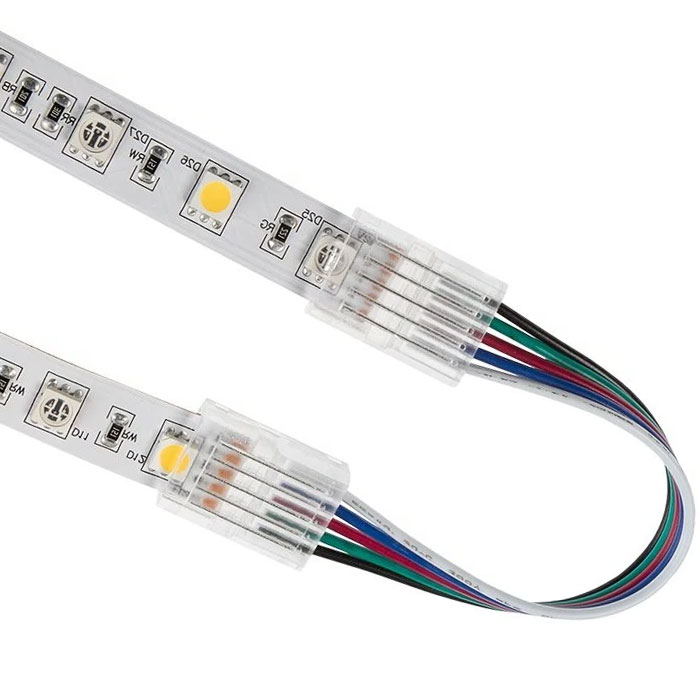 4" Solderless Clamp-On Jumper Connector - 12mm RGBW LED Strip Lights