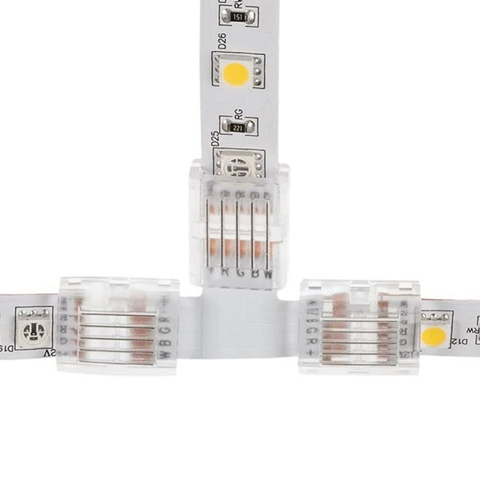 Solderless Clamp-On T Connector for 12mm RGBW LED Strip Lights