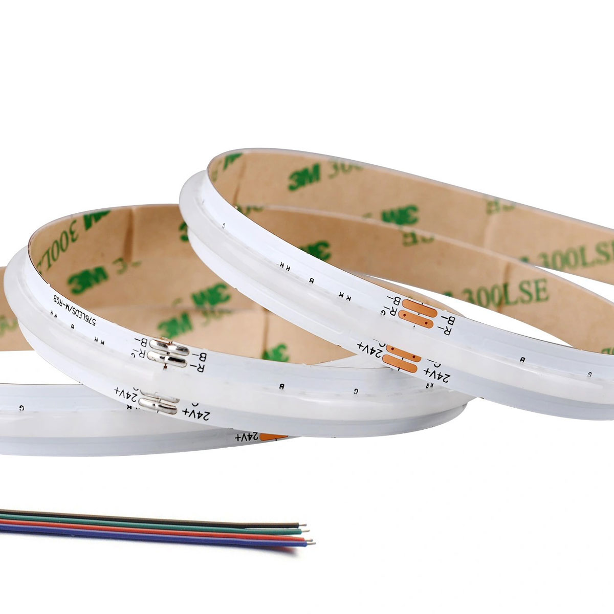 5m RGB COB LED Strip Light - COB Series LED Tape Light - IP20 - 24V