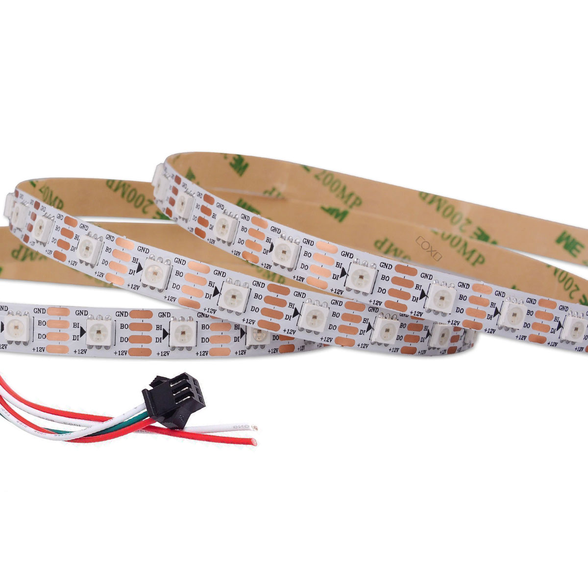 Toning Digital Pixel LED Strip Light, 20W p/m, 12V, RGB, 144LEDs p/m, 144 Pixel/m, 1 Metre Reel